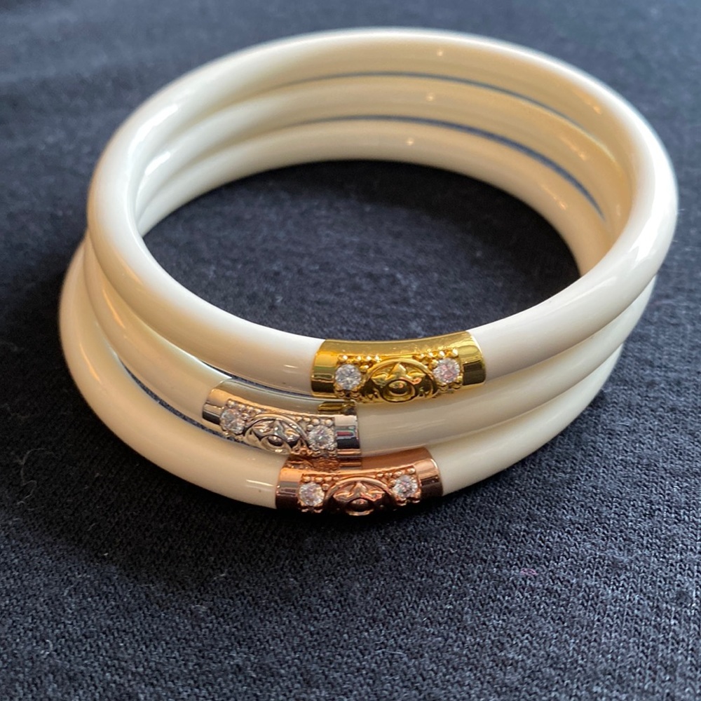 Budhagirl Ivory Three Kings bangles